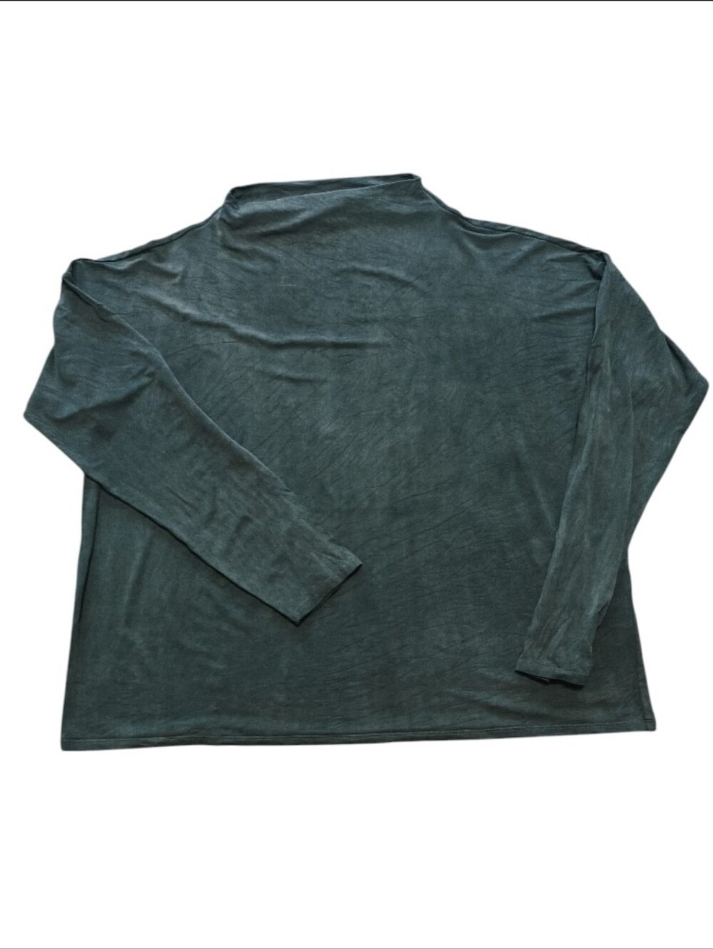 eileen fisher Women's sandwashed cupro knit mock neck top size